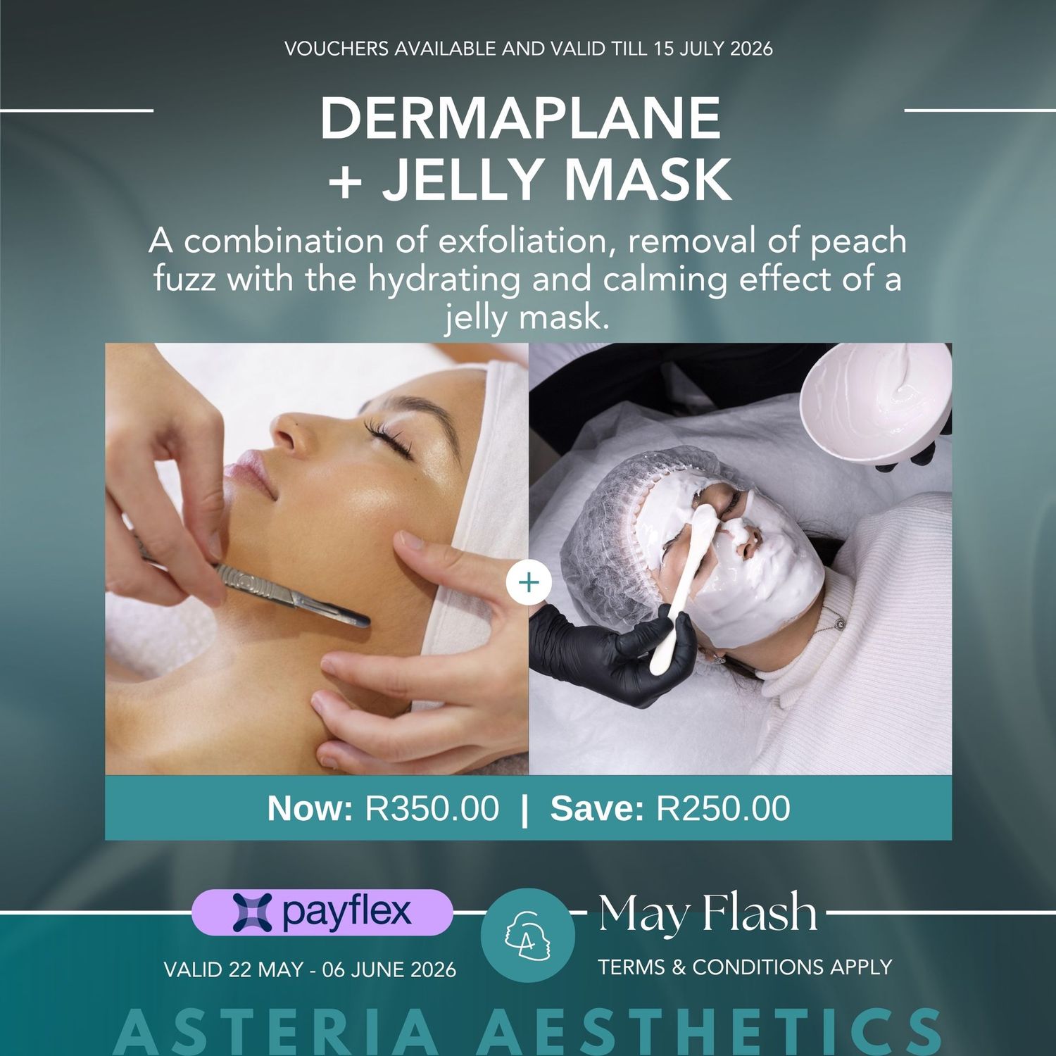 Dermaplane + Jelly mask Dermaplane + Jelly mask