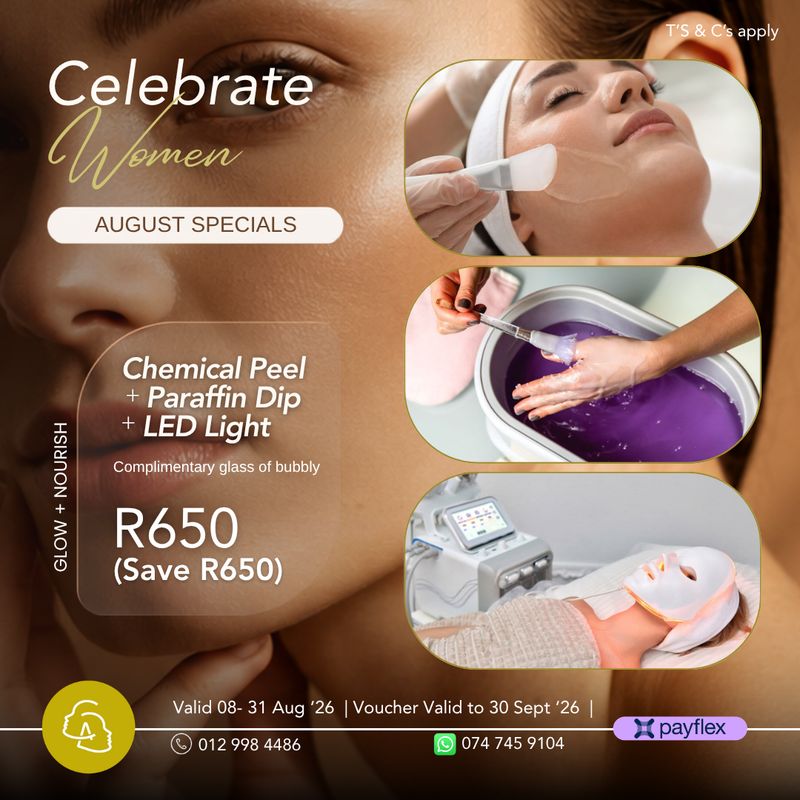 Chemical Peel + Paraffin Dip + LED Light Chemical Peel + Paraffin Dip + LED Light