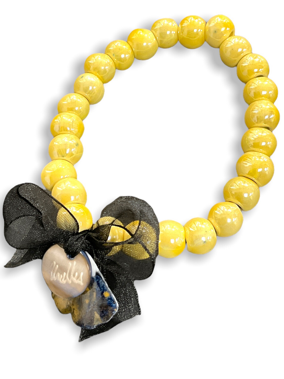 Bracelet de perles avec feuille de ginkgo