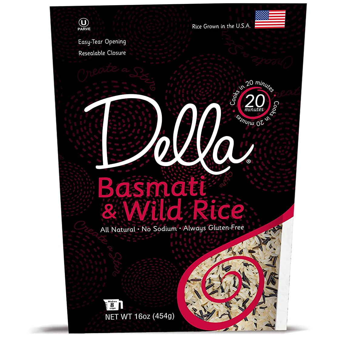 Della™ Basmati Wild Blend - 1 Pound (Pack of 8)