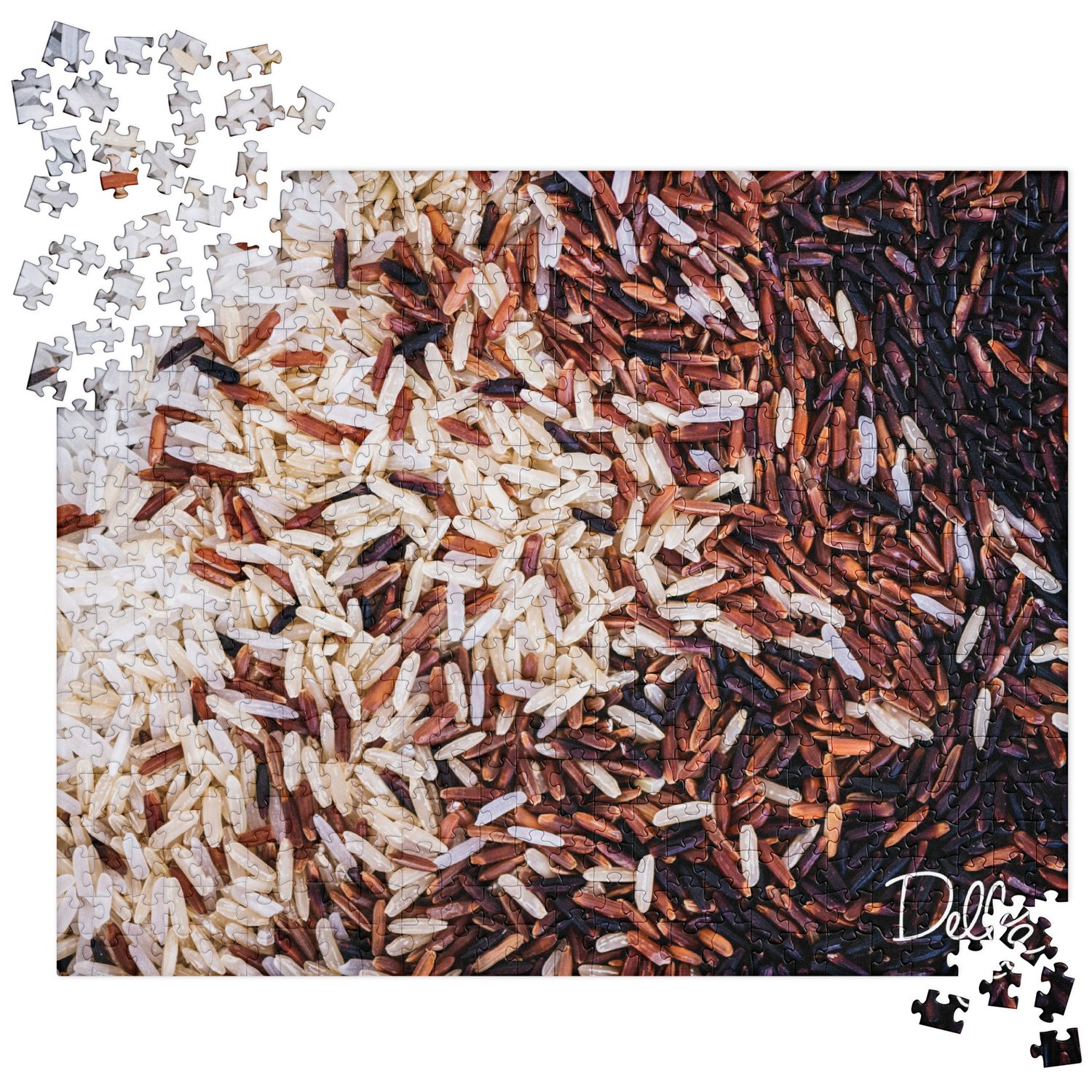 Close Up Mixed Rice Puzzle