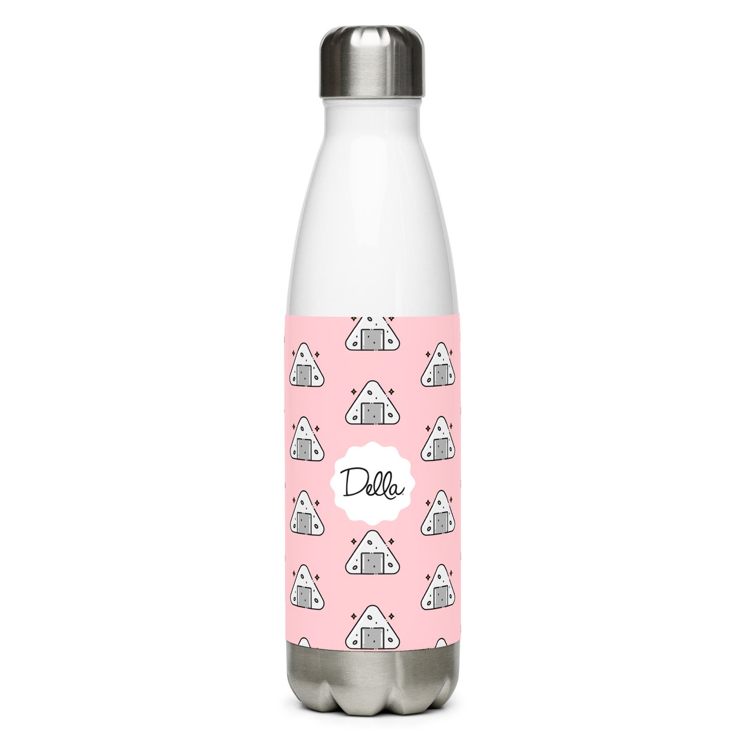 Baby Pink Onigiri Stainless Steel Water Bottle
