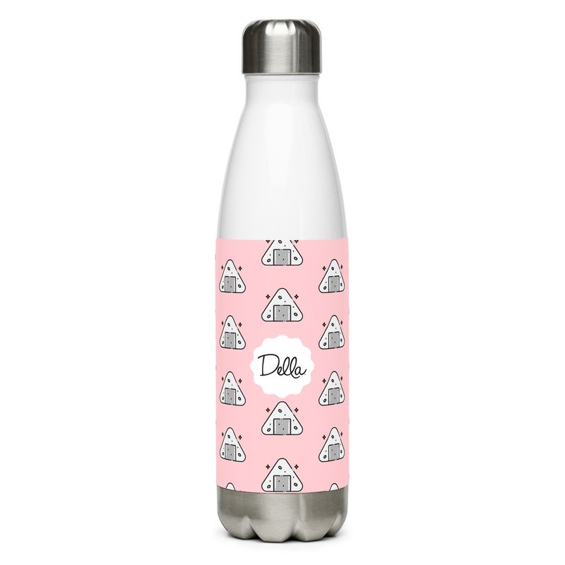 Baby Pink Onigiri Stainless Steel Water Bottle