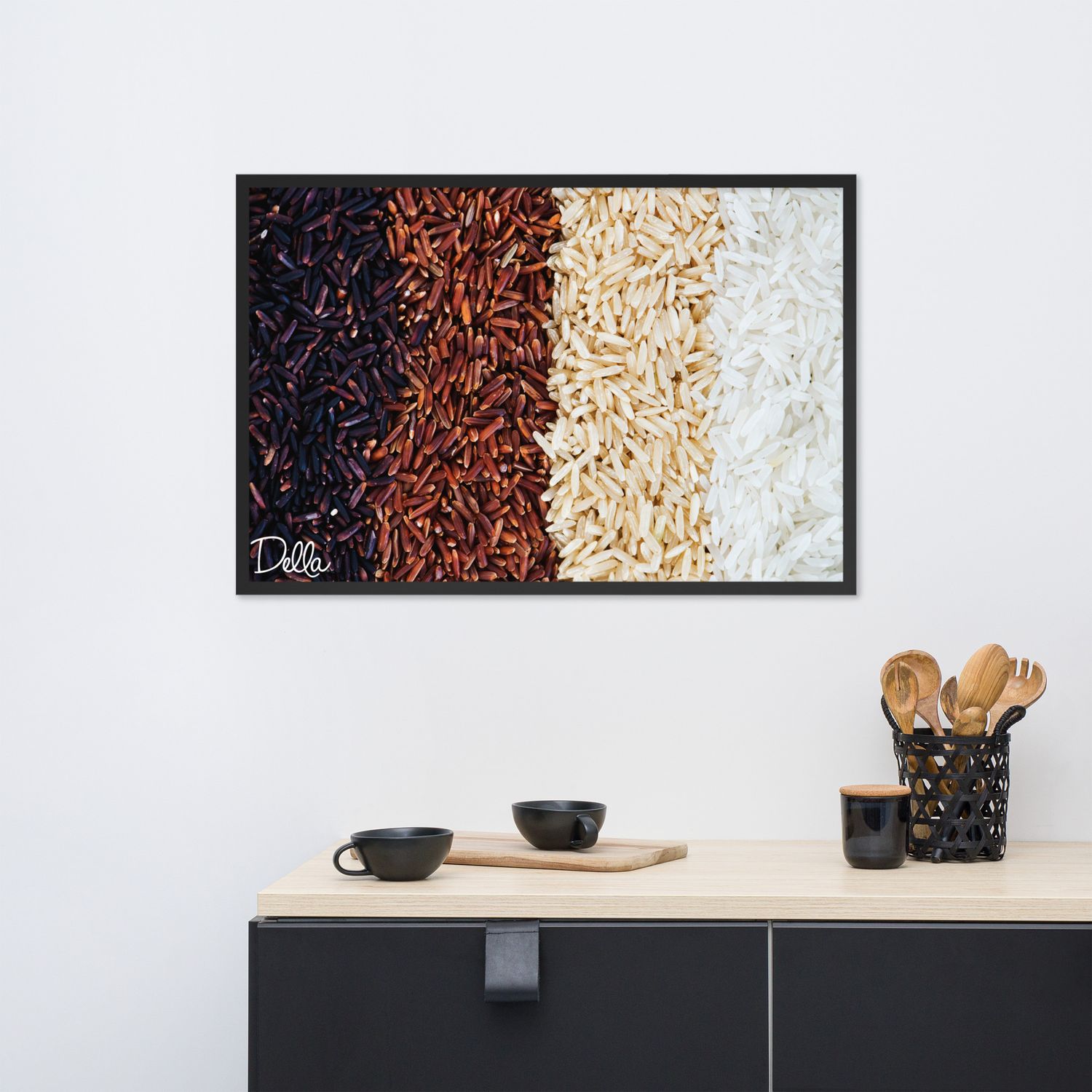 Variety of Rice Framed Poster