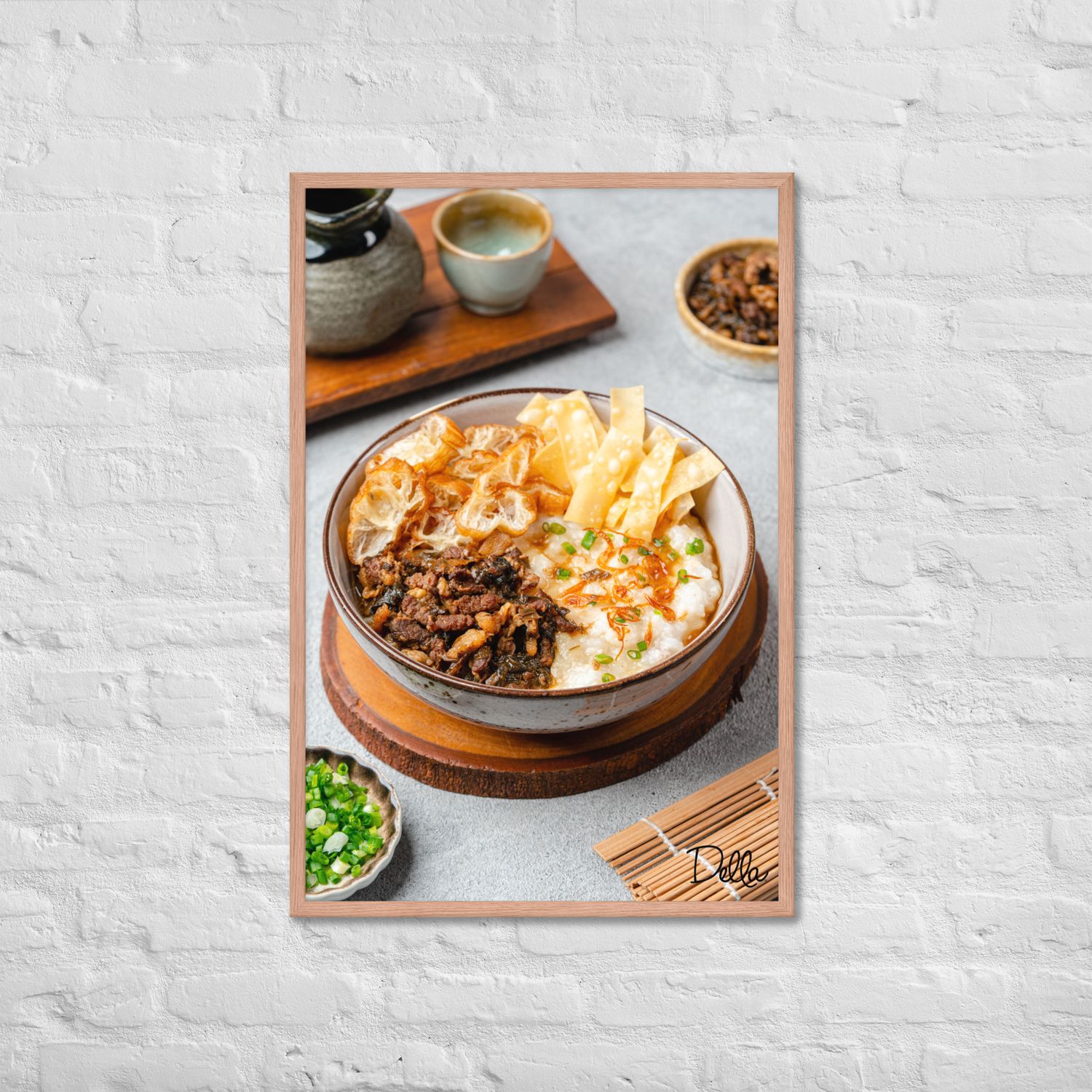 Pork Congee & Tea Framed Poster