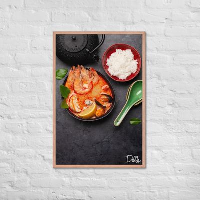 Thai Tom Yum & Rice Framed Poster