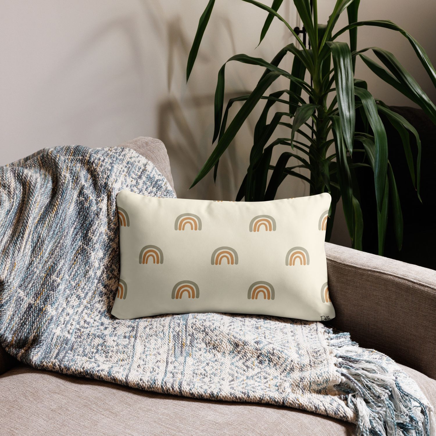 Fall Simple Rainbow Pillow Case