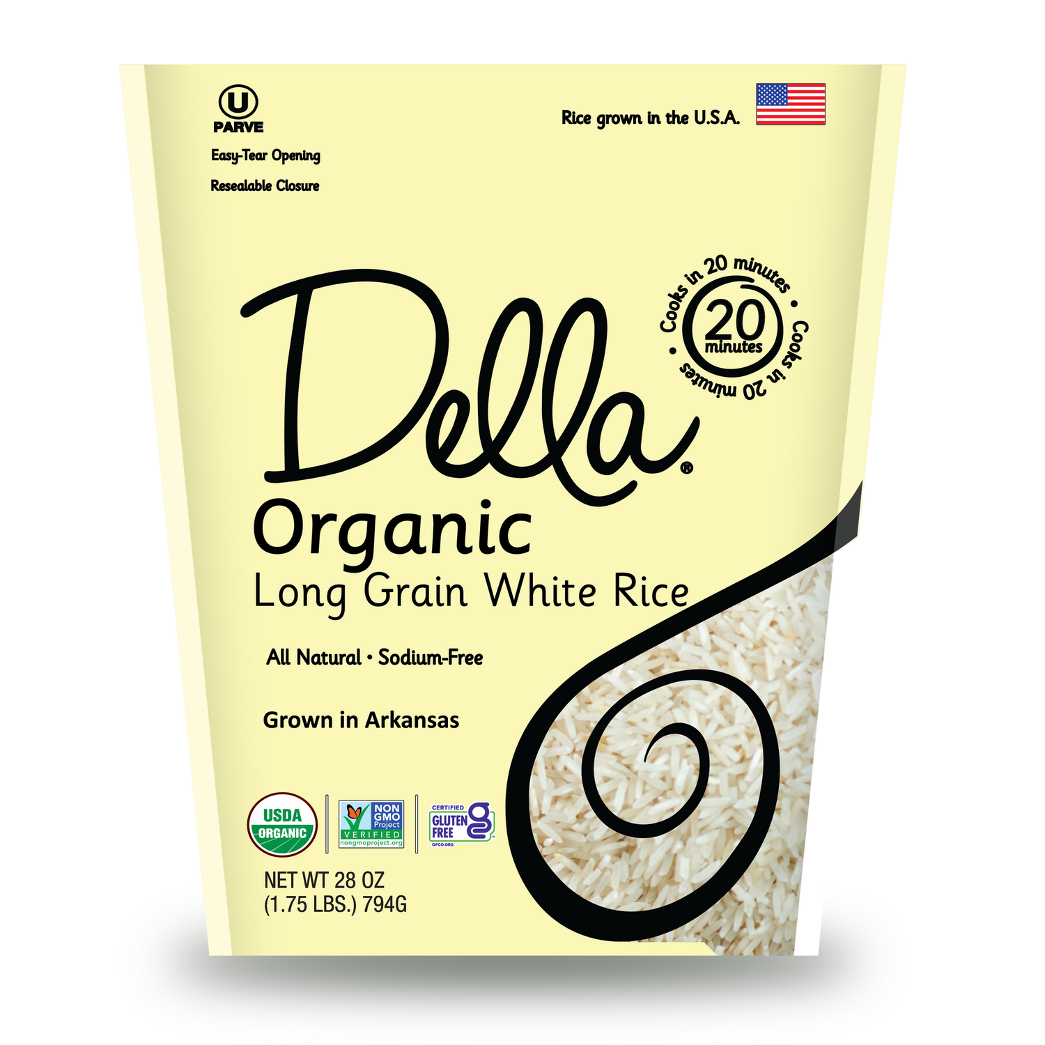 Della™ Organic Long Grain White Rice - 28oz (Pack of 6)