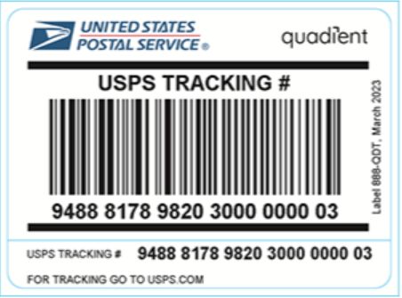 USPS TRACKING LABEL 888