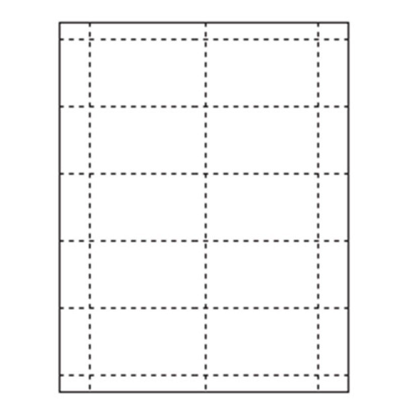 3 3/8&quot; X 15/16&quot; 7 PT WHITE LASER POSTAL TRAY TAG