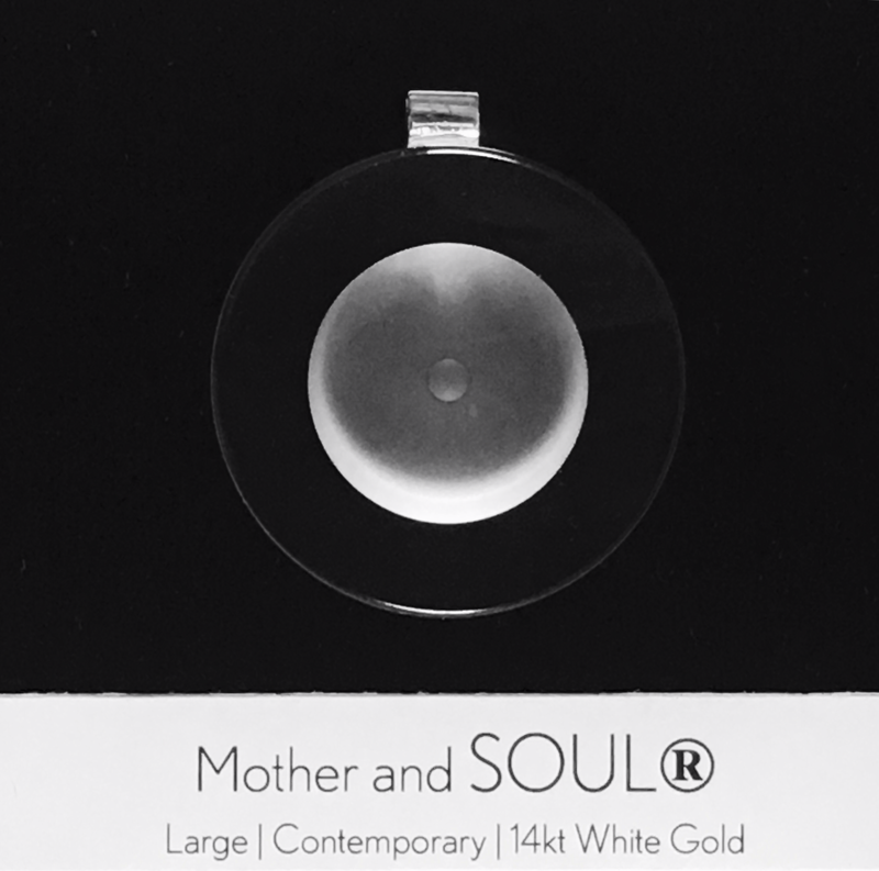 37: Mother and SOUL® Large Contemporary 14kt White Gold