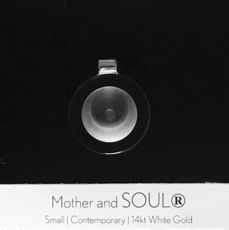 25: Mother and SOUL® Small Contemporary 14kt White Gold