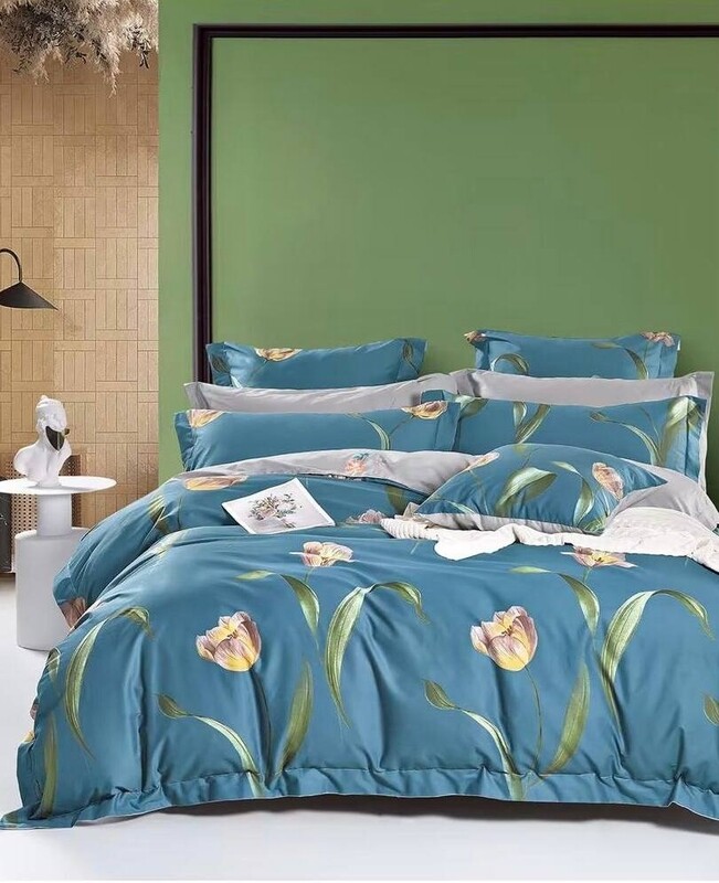 Combo Duvet Cover + Flat Sheets + Cases 400 T.C Print