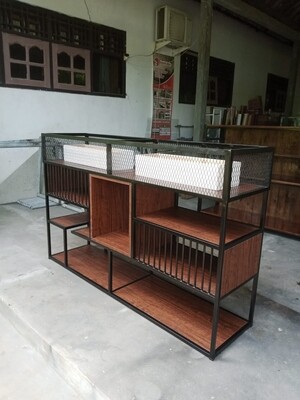 Rak Sekat Ruang Sketzel Rak Pajangan Partisipasi Indoor ukuran standar 150*40*110