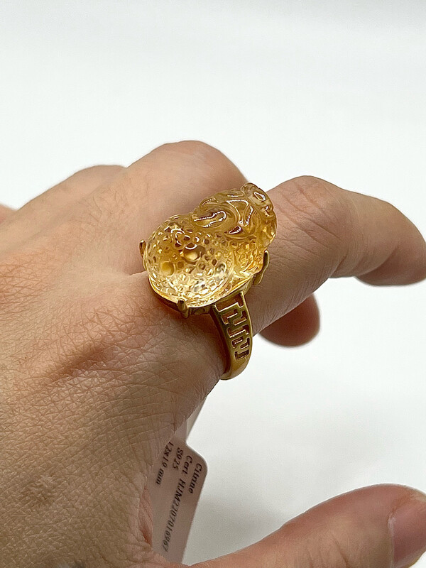 Natural Citrine Dragon Pixiu