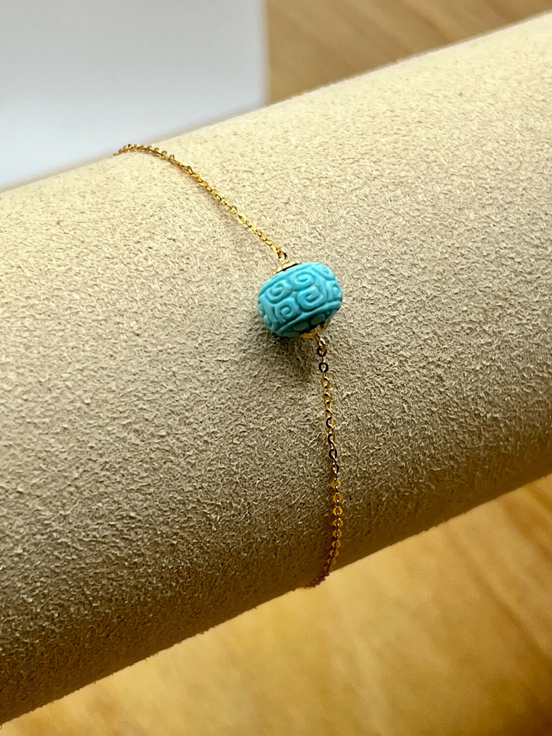 Natural Turquoise Bracelet - 18K