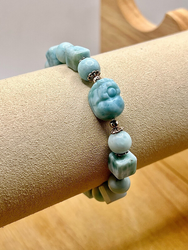 Natural Larimar with Pixiu
