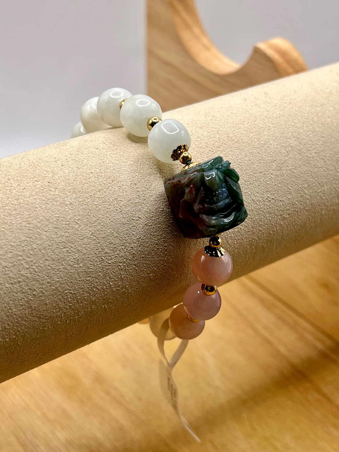 Natural Yan Yuan &amp; Hetian Jade with Phoenix Carving