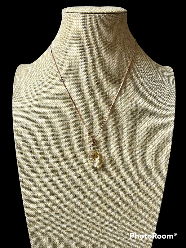 Natural Citrine Monkey King Necklace