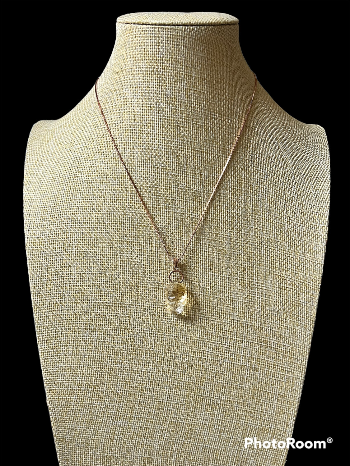 Natural Citrine Monkey King Necklace