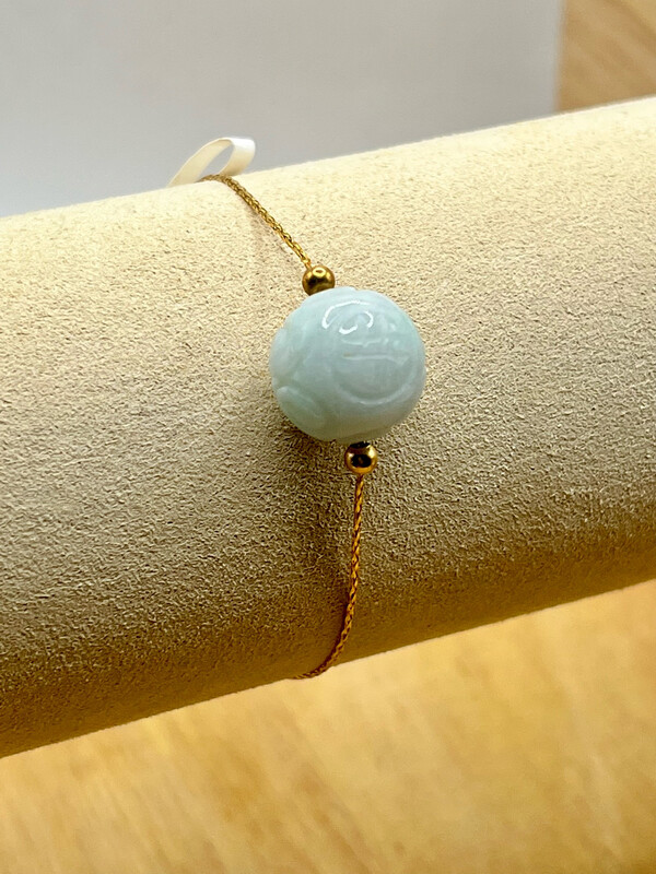 Natural Burma Jade Bracelet - 18K