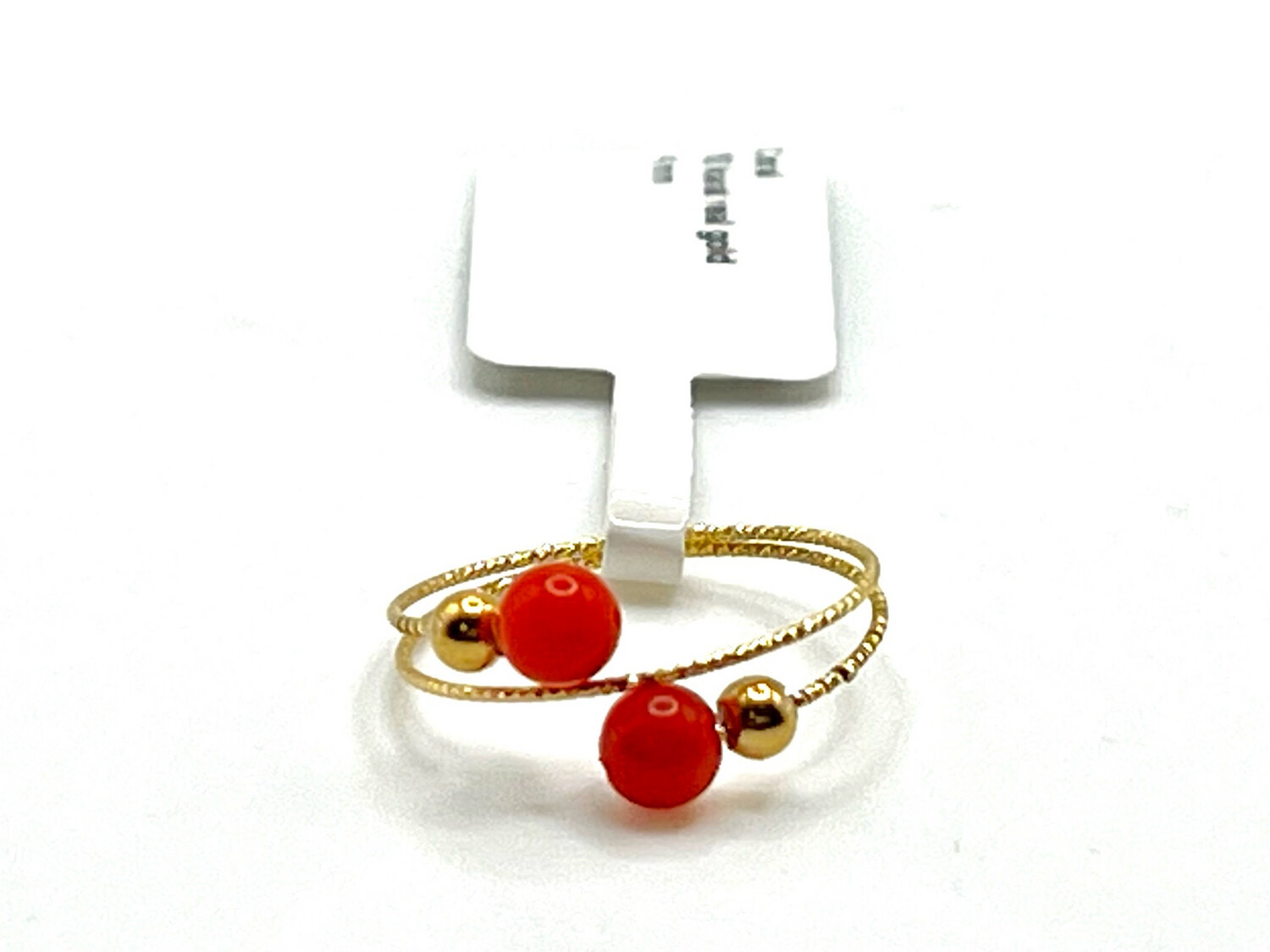 Natural Coral Ring - 18K