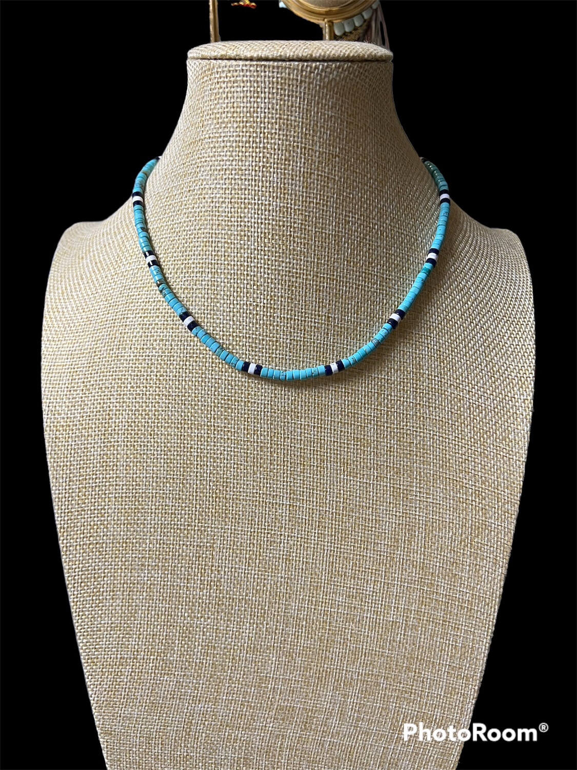 Natural Turquoise, Lapis Lazuli &amp; Howlite Men’s Necklace