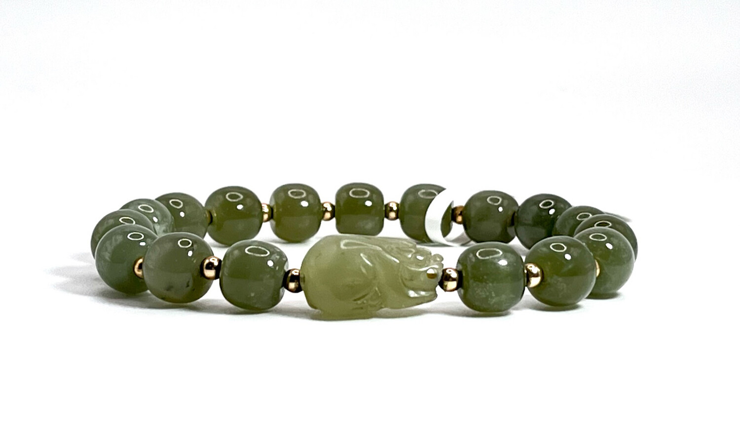 Natural Hetian Jade with Pixiu Charm