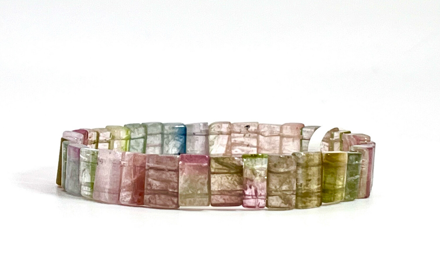 Natural Ice Cream Tourmaline Soft Bangle