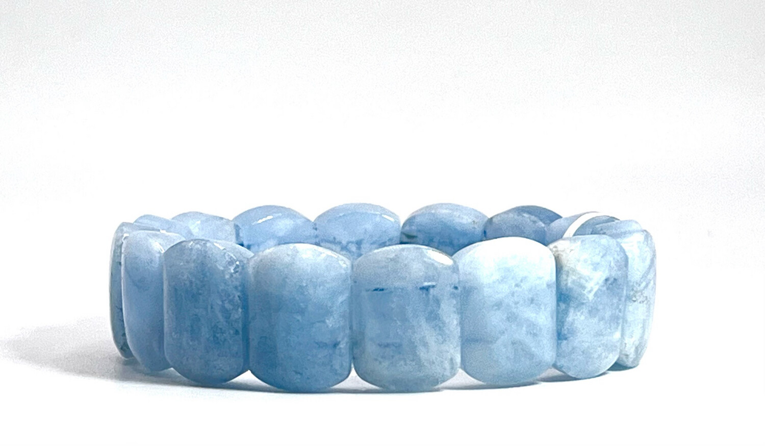 Natural Aquamarine Soft Bangle