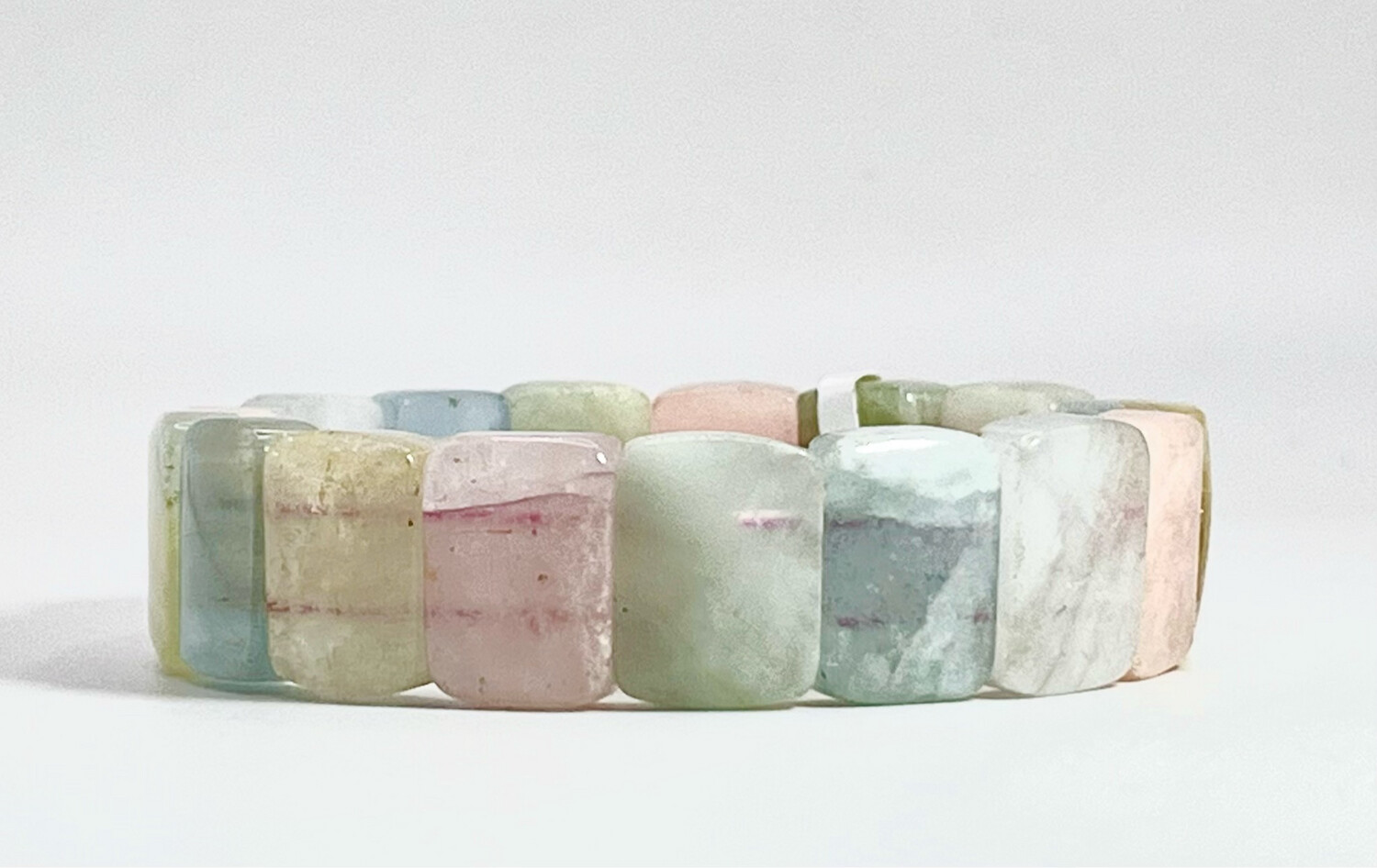 Natural Morganite Soft Bangle