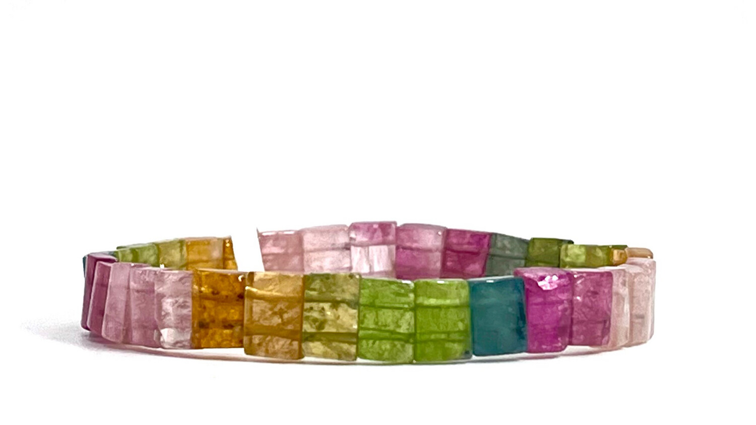 Natural Ice Cream Tourmaline Soft Bangle