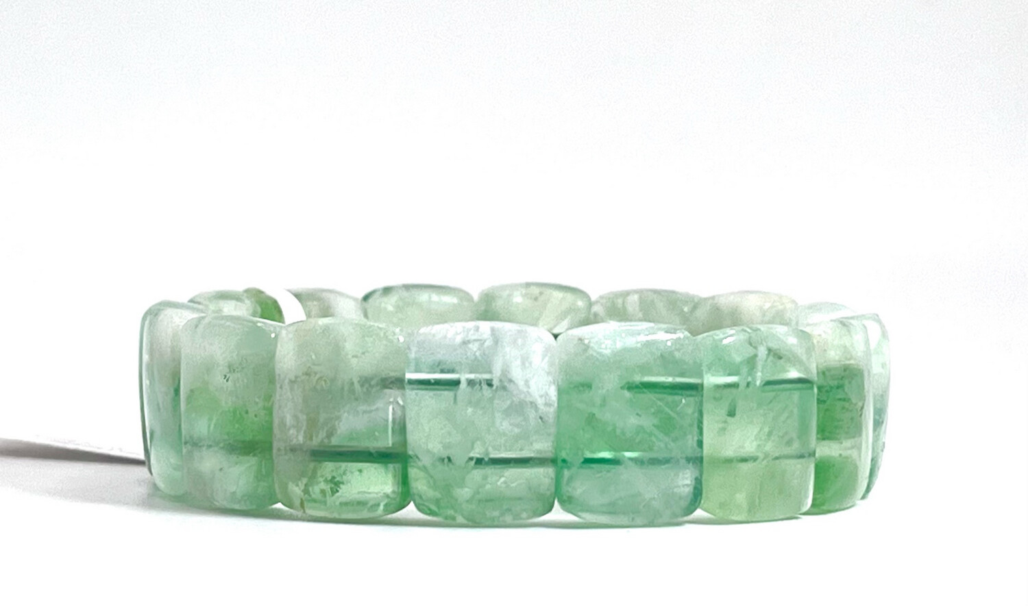 Natural Feather Flourite Soft Bangle