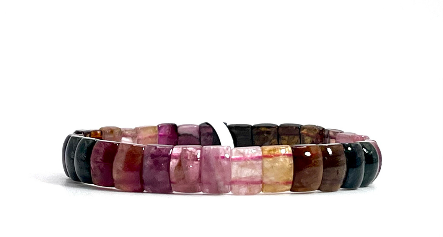 Natural Candy Tourmaline Soft Bangle