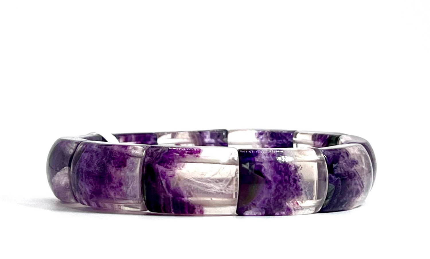 Natural Feather Flourite Soft Bangle