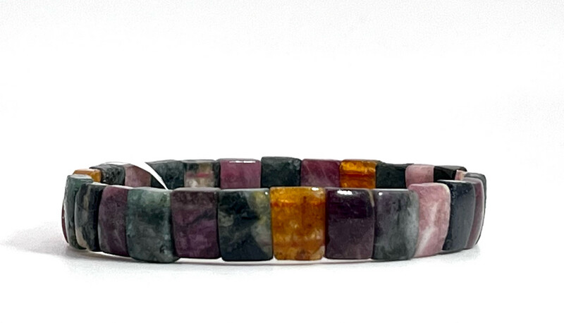 Natural Candy Tourmaline Soft Bangle