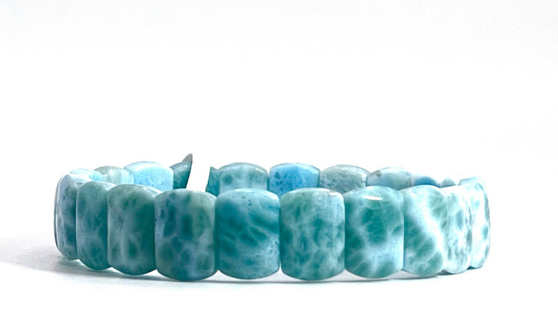 Natural Larimar Soft Bangle