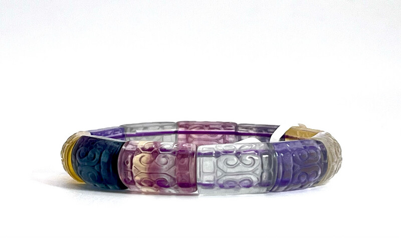 Natural Flourite Soft Bangle
