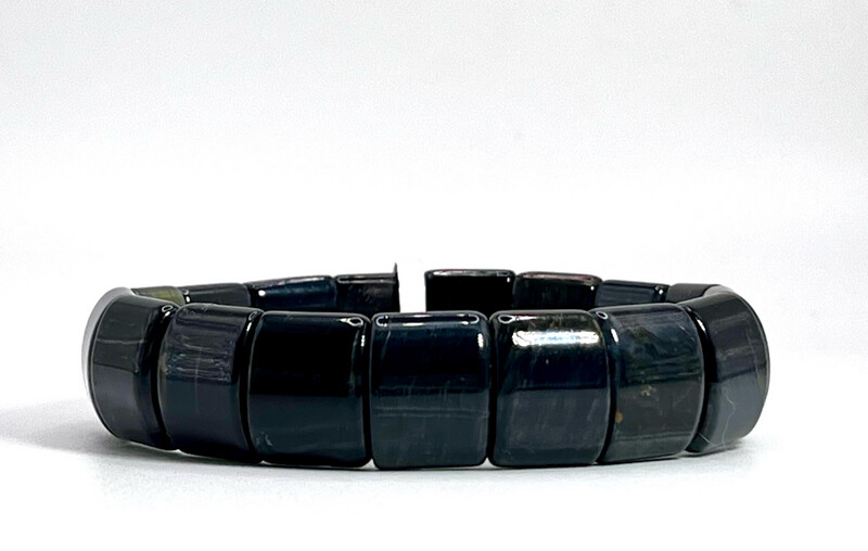 Natural Blue Tiger Eye Soft Bangle