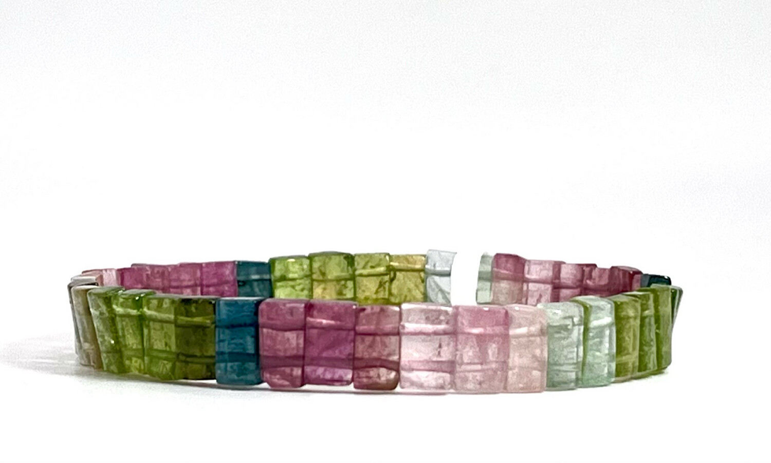 Natural Ice Cream Tourmaline Soft Bangle