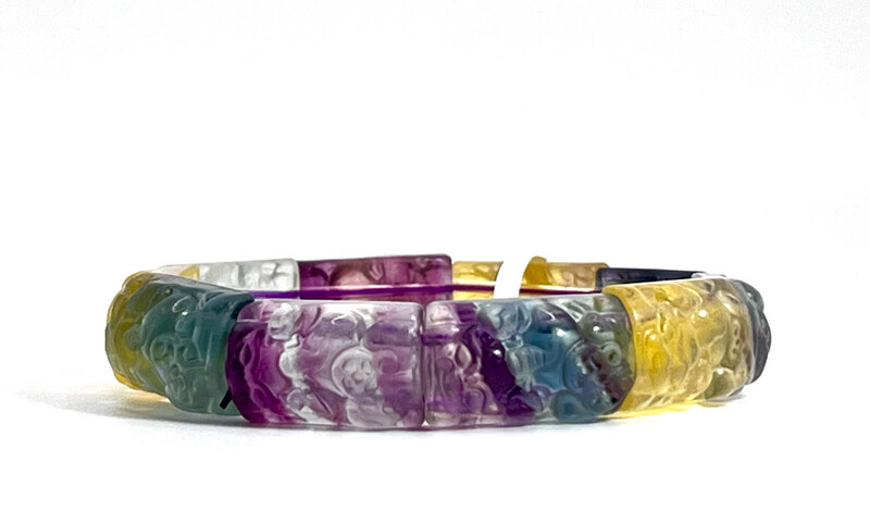 Natural Flourite Soft Bangle
