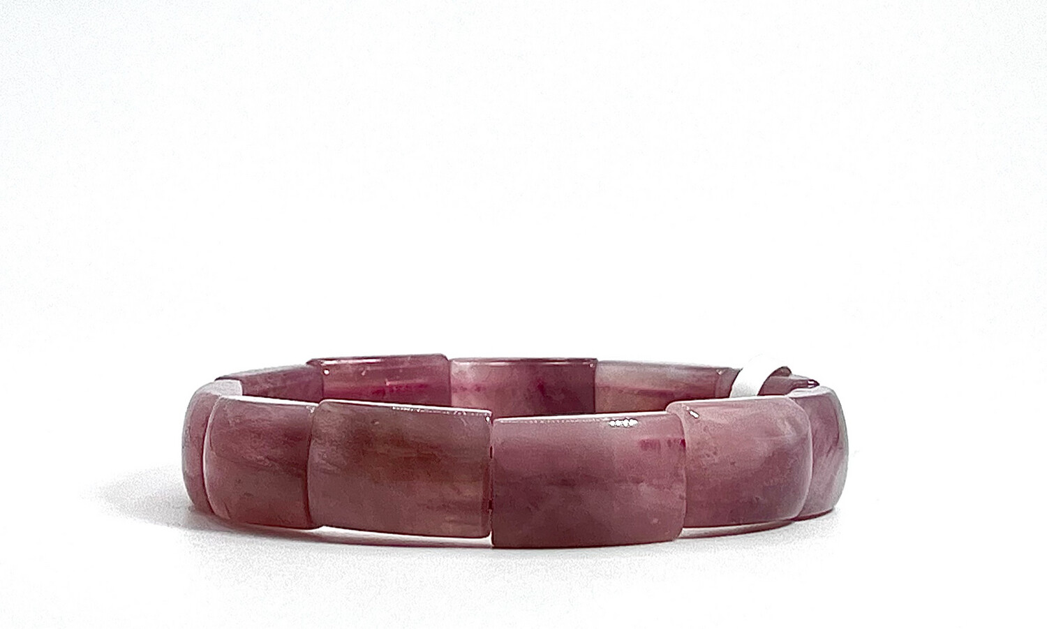 Natural Purple Rose Quartz Soft Bangle