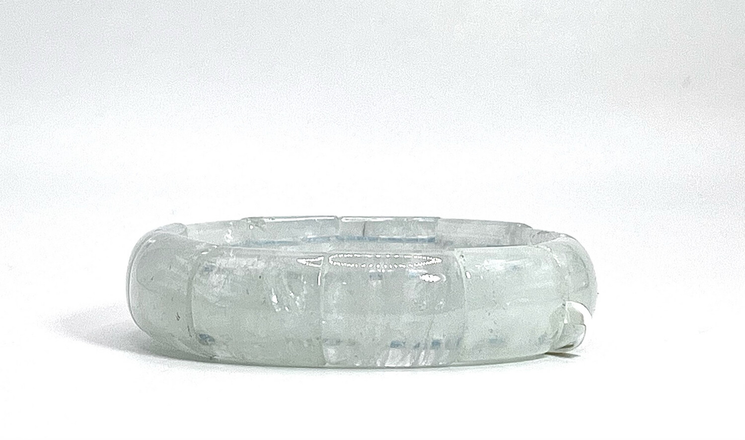 Natural Green Aquamarine Soft Bangle