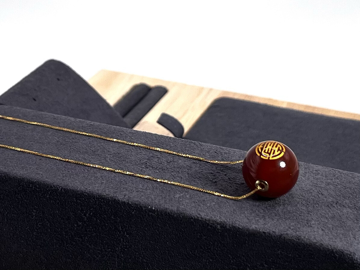 Natural Carnelian Necklace - 18K