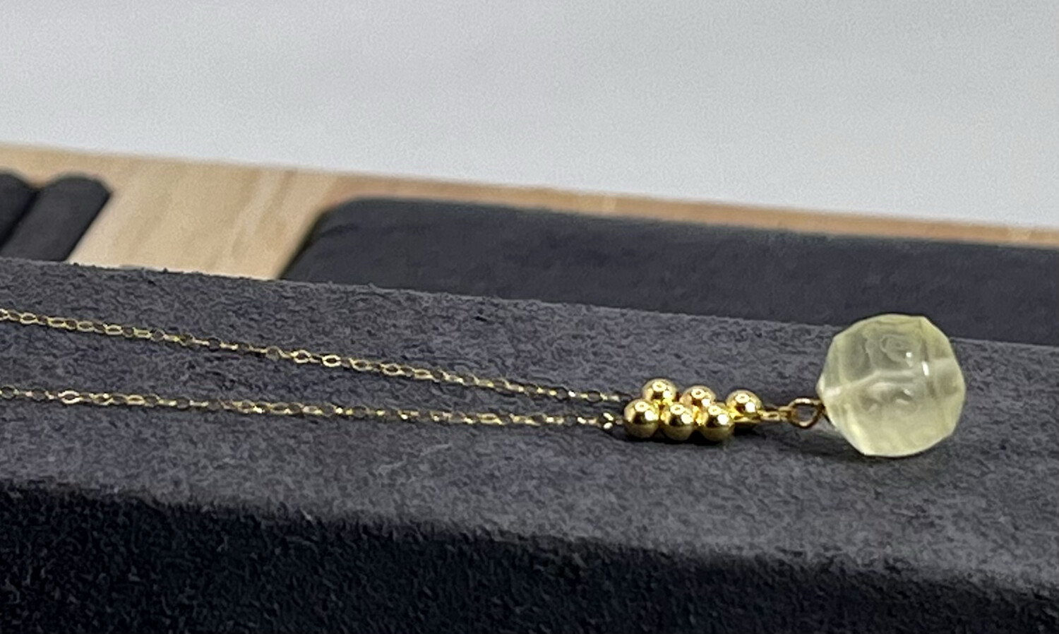Natural Citrine Lucky Turn Necklace - 18K