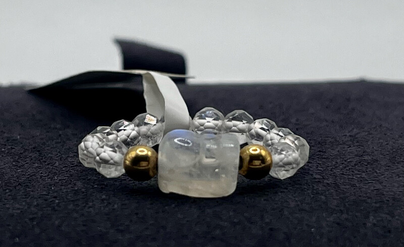 Natural Moonstone Pixiu Ring