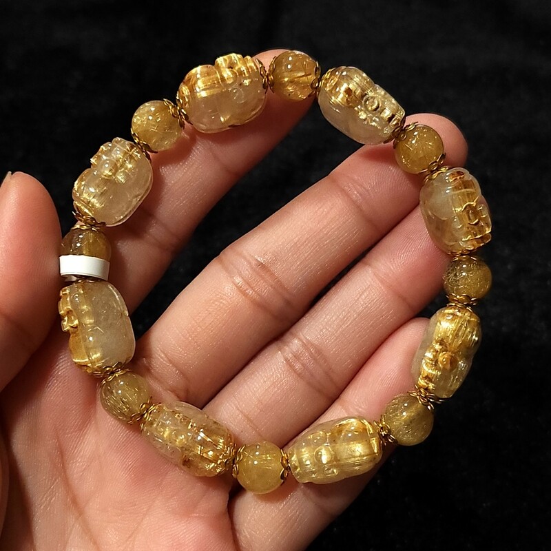 Natural Pixiu Golden Ruti