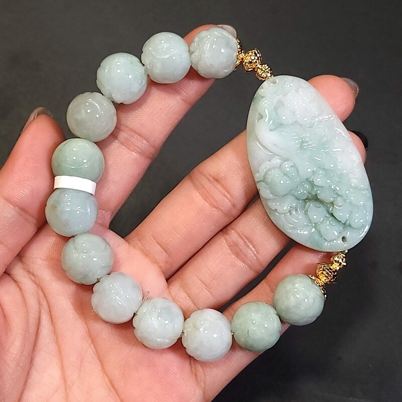 Natural Burma Jade with Phoenix