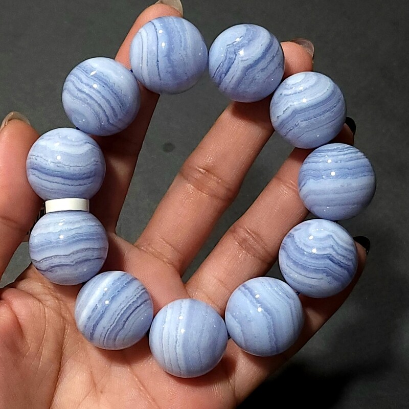 Natural Blue Lace Agate Oversized (Rare)