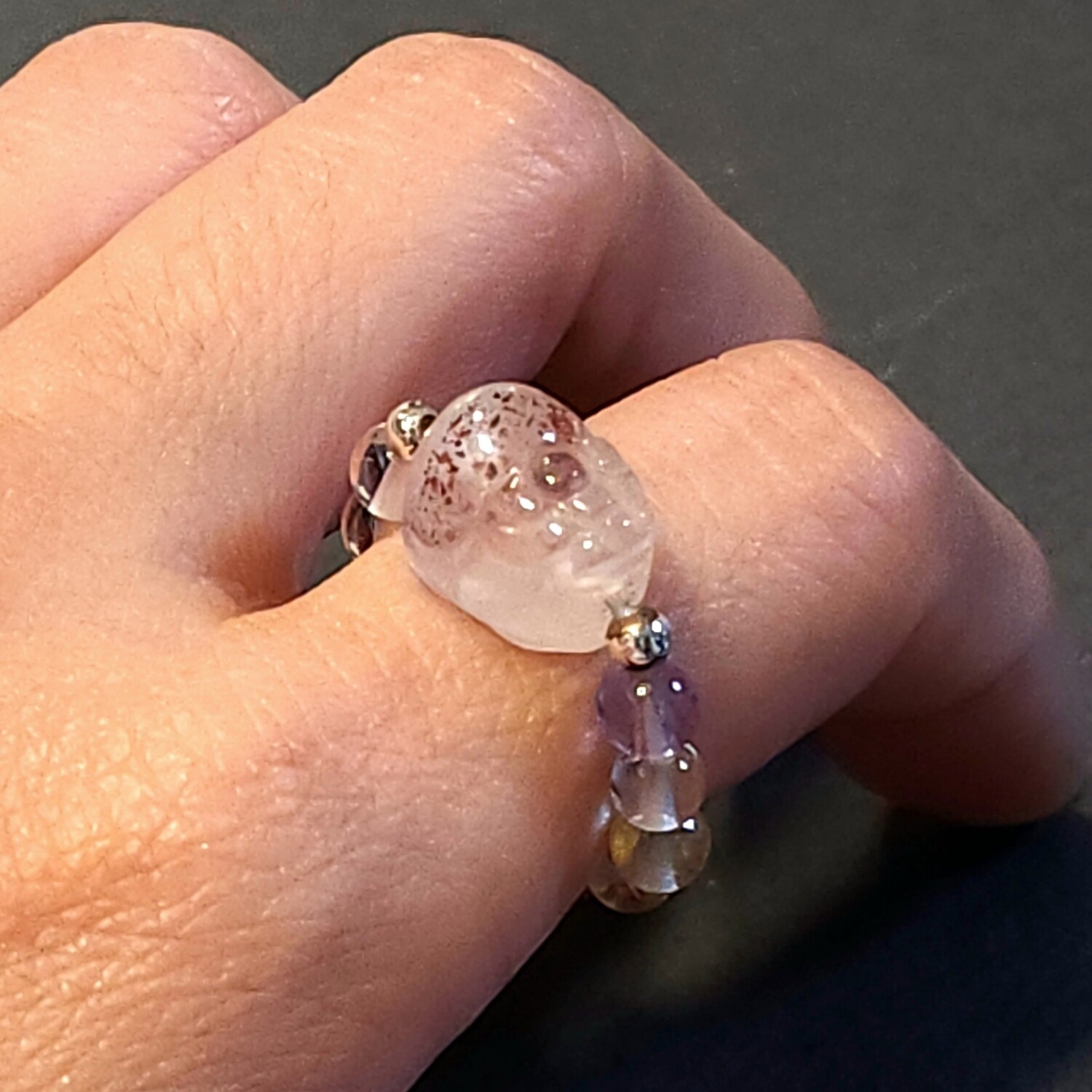 Natural Topaz Pixiu Ring